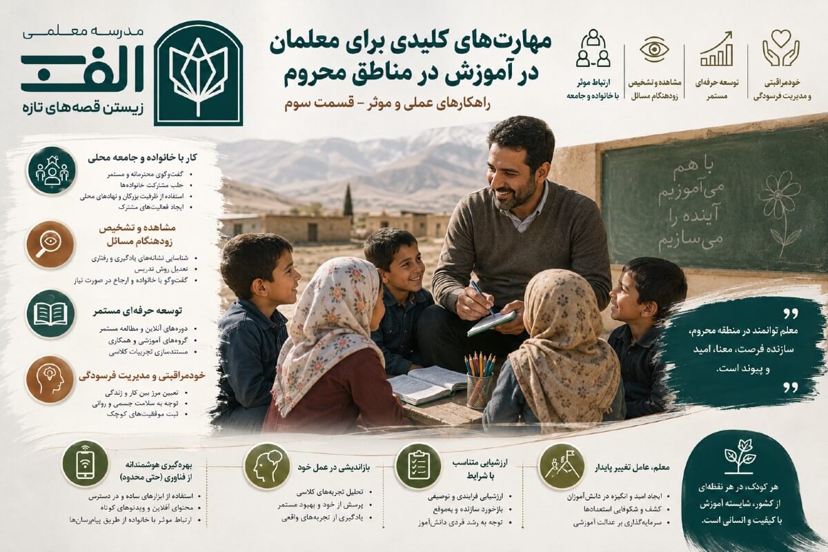 مهارت‌های کلیدی برای معلمان در آموزش در مناطق محروم: راهکارهای عملی و موثر – قسمت سوم - تصویر 2